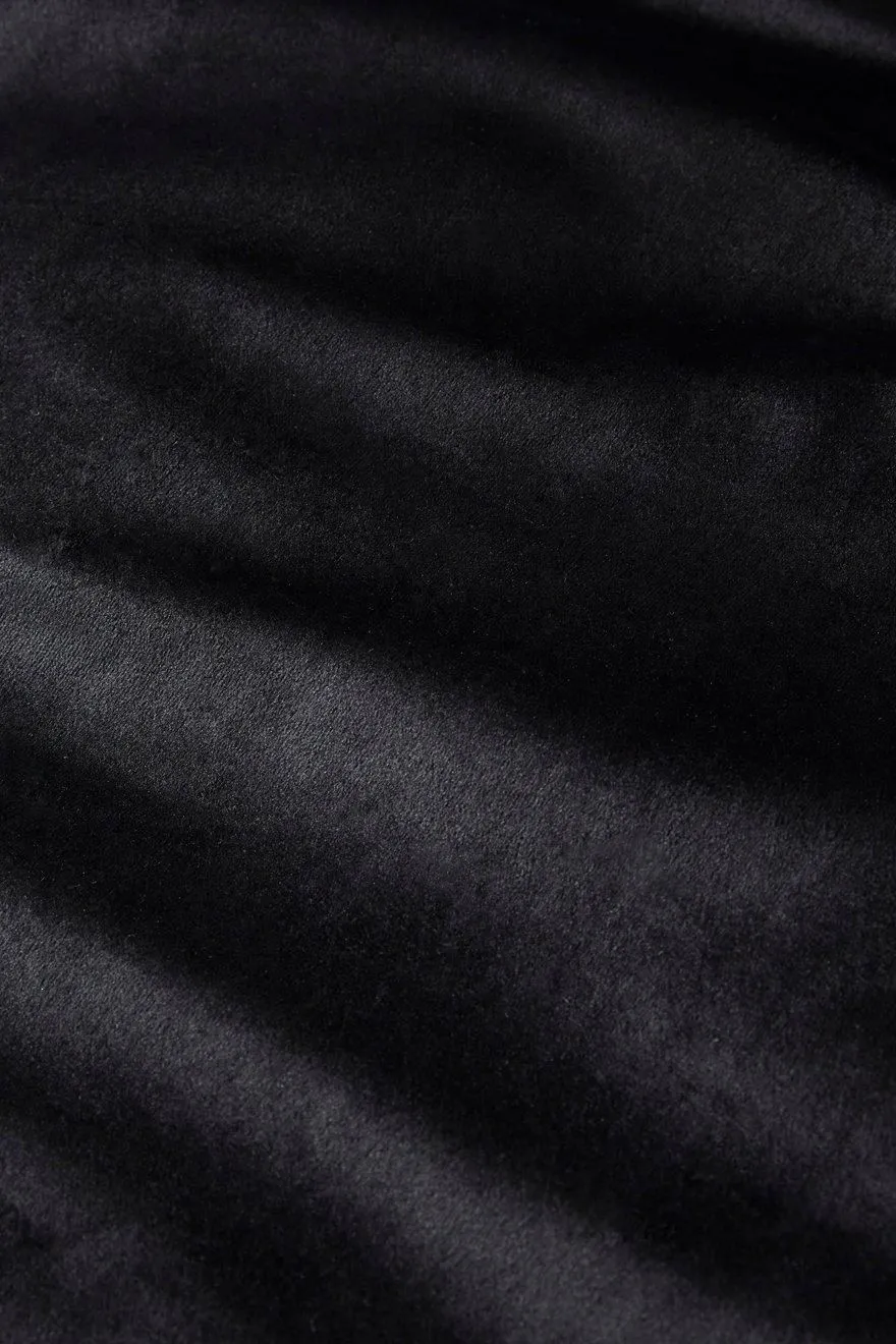 Laurence Llewelyn-Bowen 'Montrose' Luxury Velvet Duvet Cover Set in Black 2