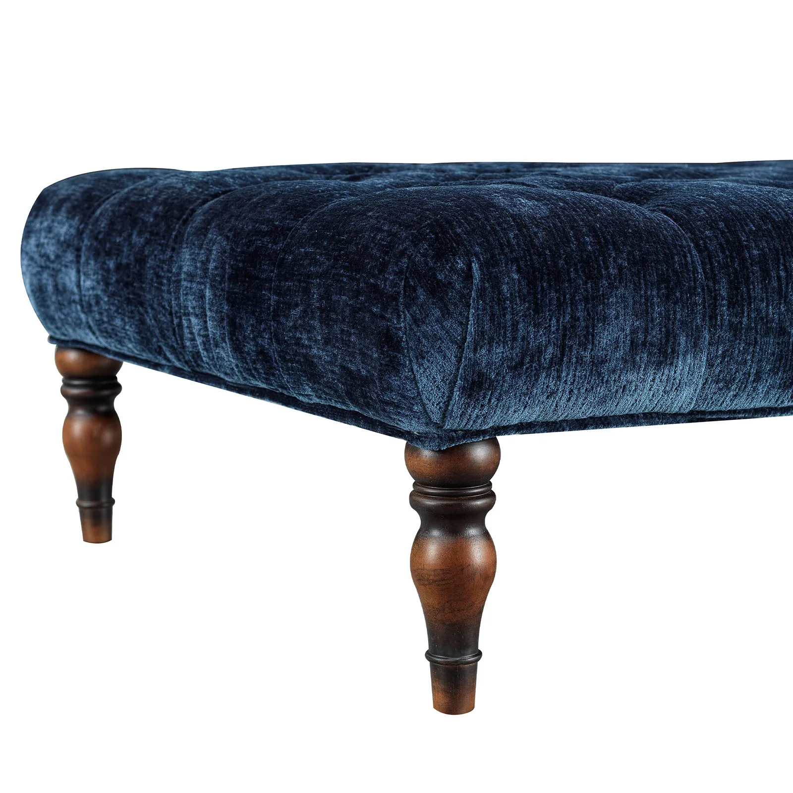Henley Footstool (Large), Blue Fabric | Barker & Stonehouse 3