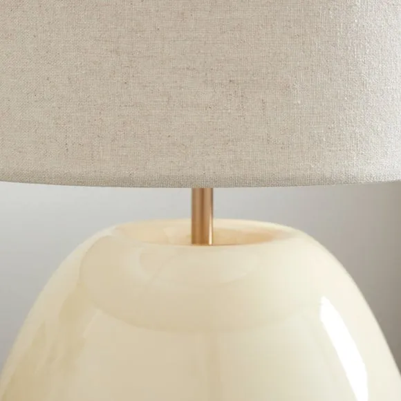 Pebble Milky Glass Table Lamp 3