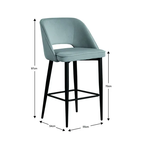 Lillia Velvet Bar Stool 4