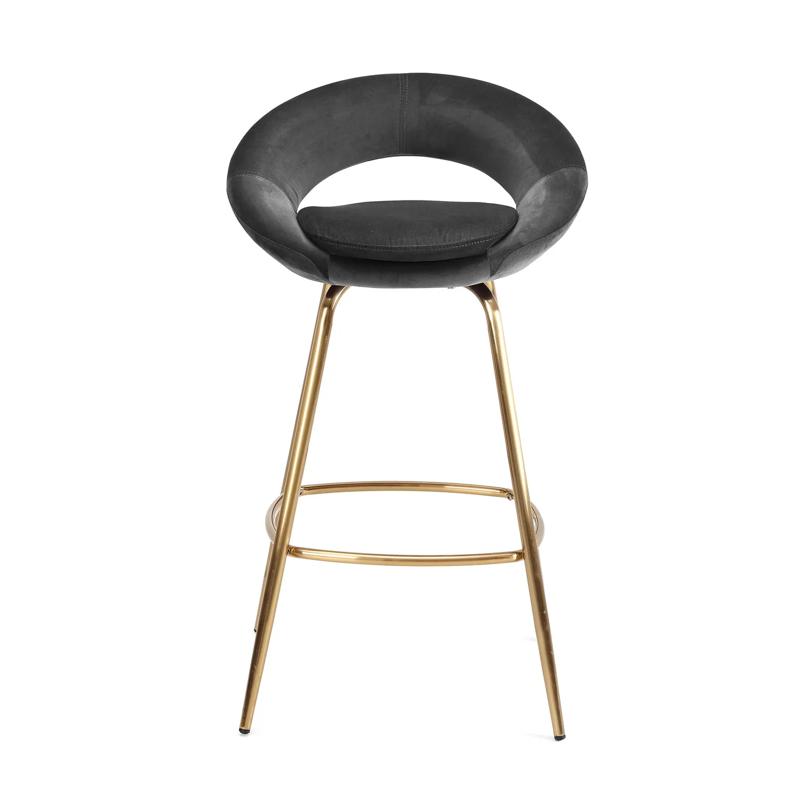 Stella Velvet Bar Stool Grey