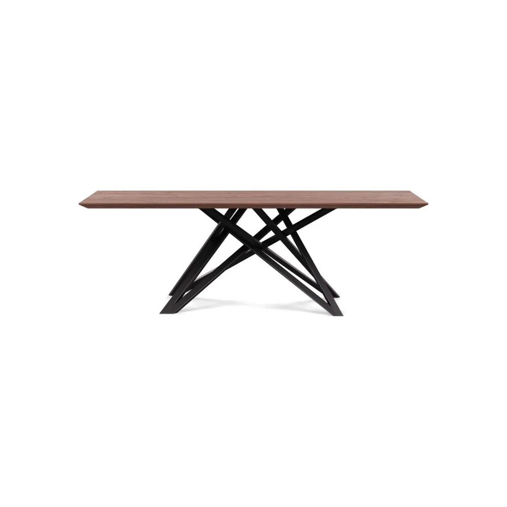 Heal's Vienna Dining Table 220x90cm Oiled Walnut Chamfered Edge Filled 1