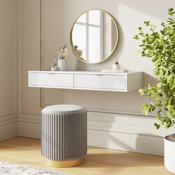 Leoni 2 Drawer Floating Dressing Table 2