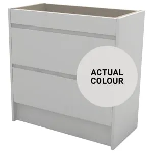 Duarti By Calypso Beaufort 800mm Slimline 2 Drawer Floor Standing Vanity Unit - Grey Varnish