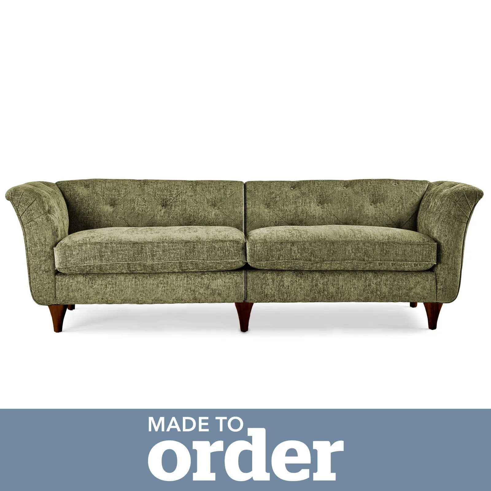 Jaipur 4 Seater Sofa Luxury Chenille Green