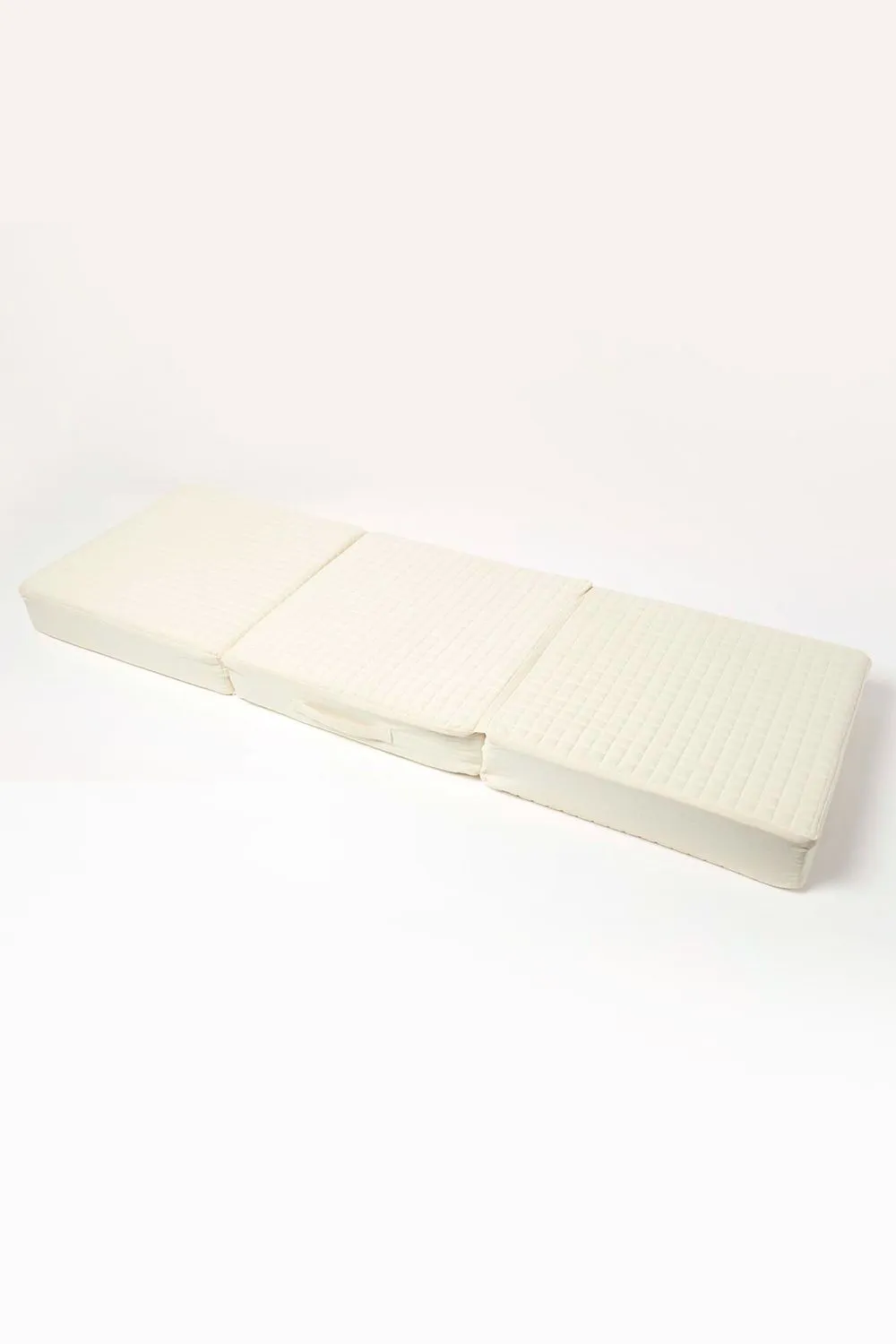 Homescapes Quilted Cotton 3 Seater Orthopaedic Booster Cushion Cover in Cream 5