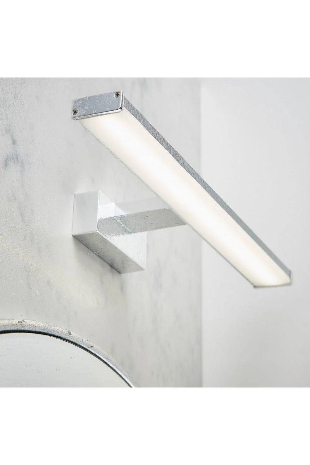 Netlighting Axis LED 1 Light Bathroom Wall Frosted Polypropylene Chrome Abs Plastic IP44 in Grey 5