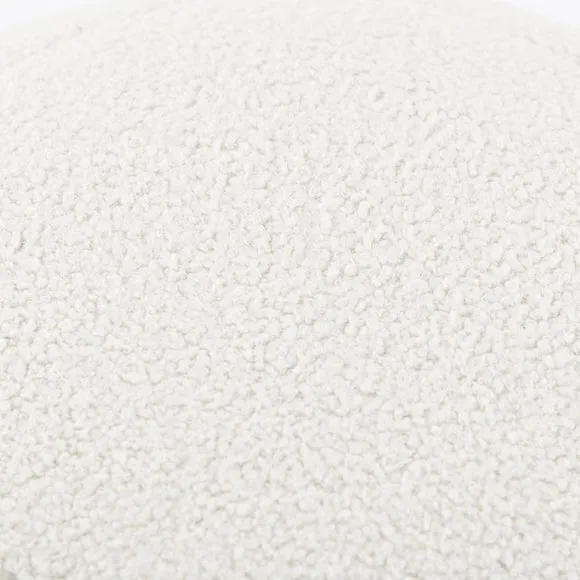 Adella Sherpa Ivory Ball Pouffe 4