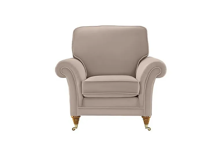 Burghley Leather Chair - Roma Putty - Sofas and Armchairs