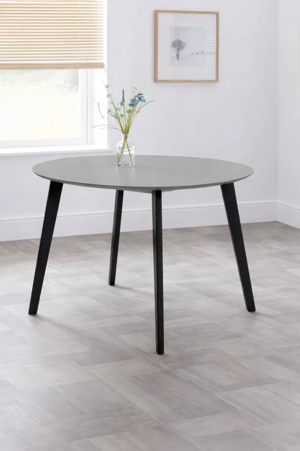 Julian Bowen Casa Round 4 Seater Dining Table in Grey