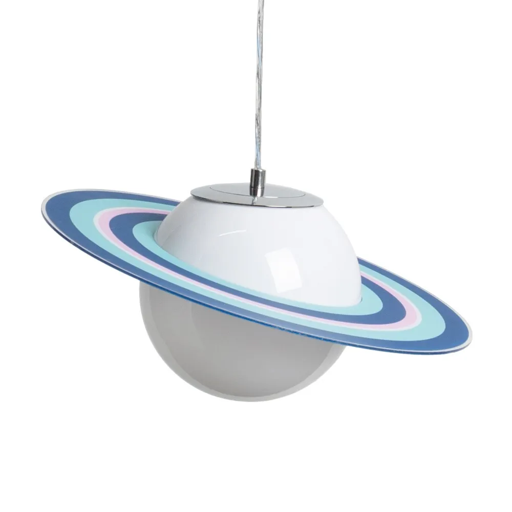 Glow Saturn Ceiling Pendant Light, Blue