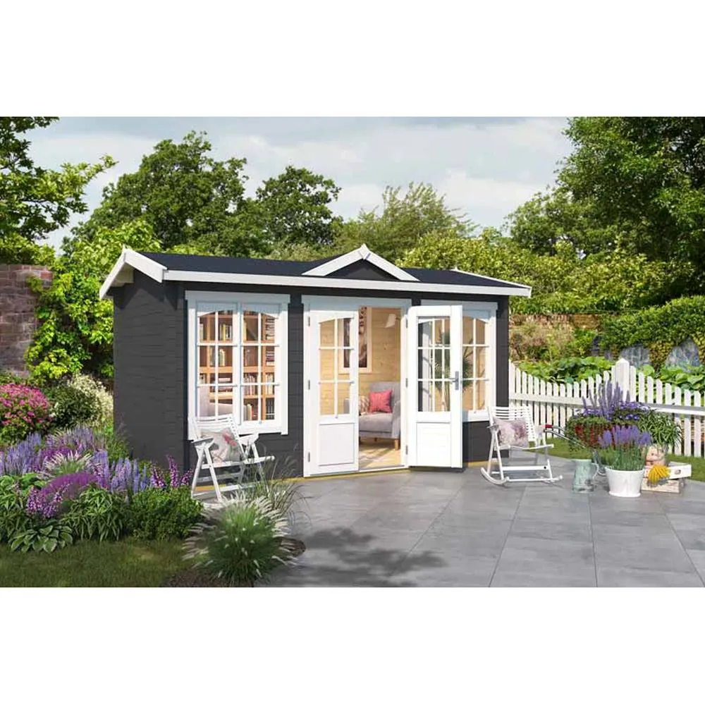 Lasita Maja Ltd Kensington (4414340)-Log Cabin, Home Office - L440xW292.1xH239.4 cm in Light Tan 4