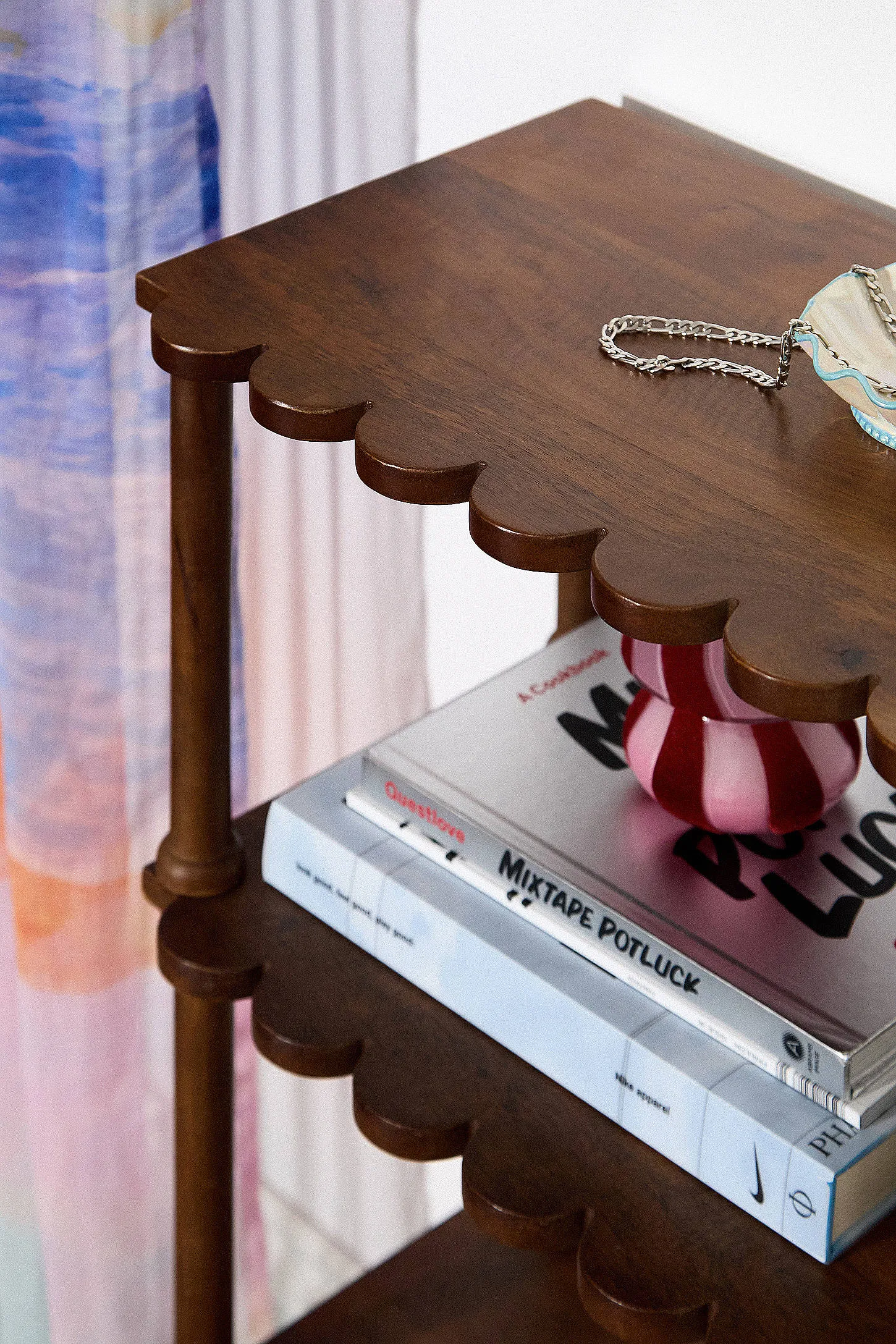 Scalloped Storage Shelf - Brown 2