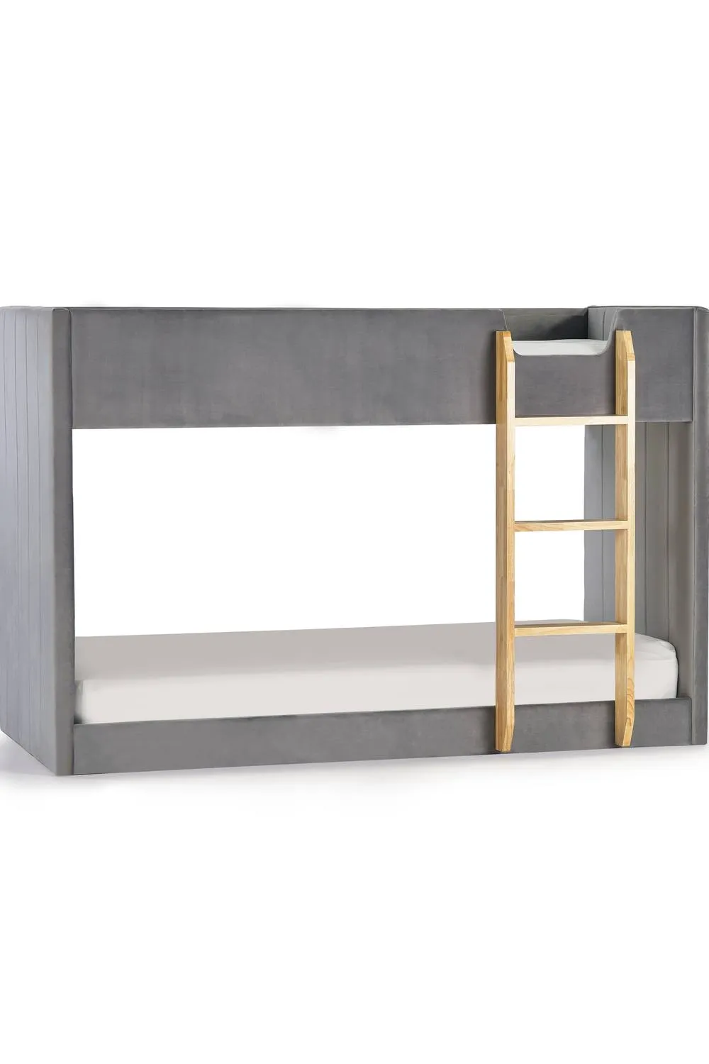 Julian Bowen Daytona Single Grey Velvet Bunk Bed 2