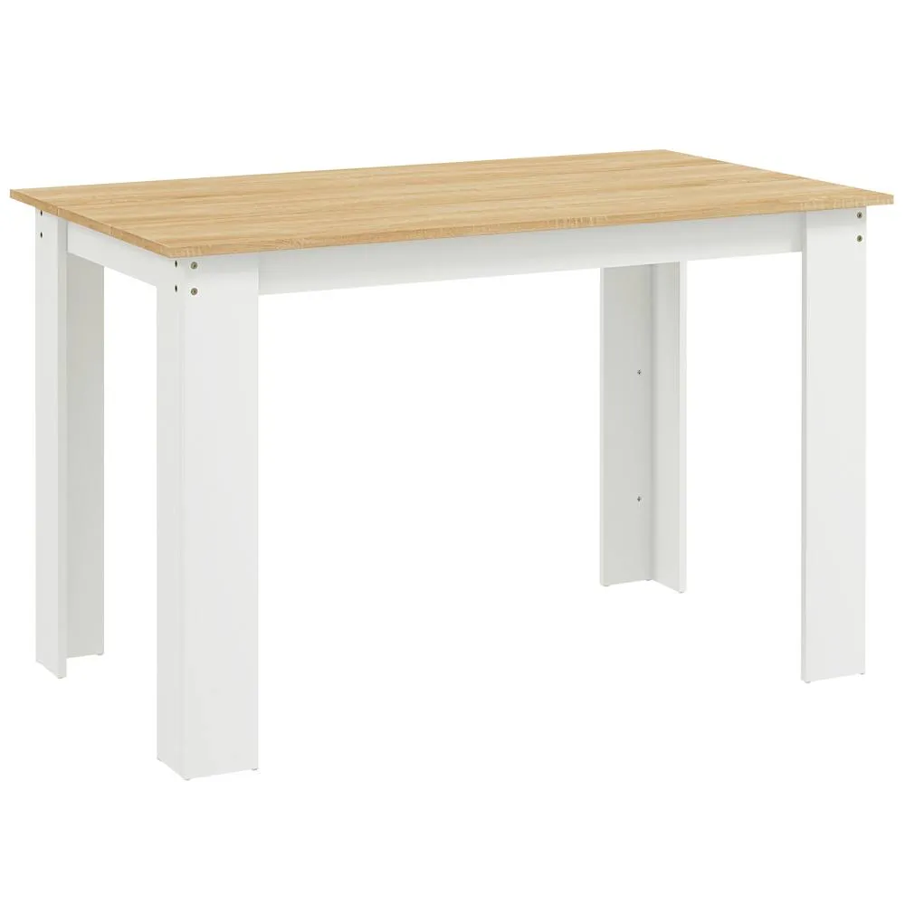 HOMCOM Dining Table for 4-6 People, Wood Effect Tabletop in Natural 2