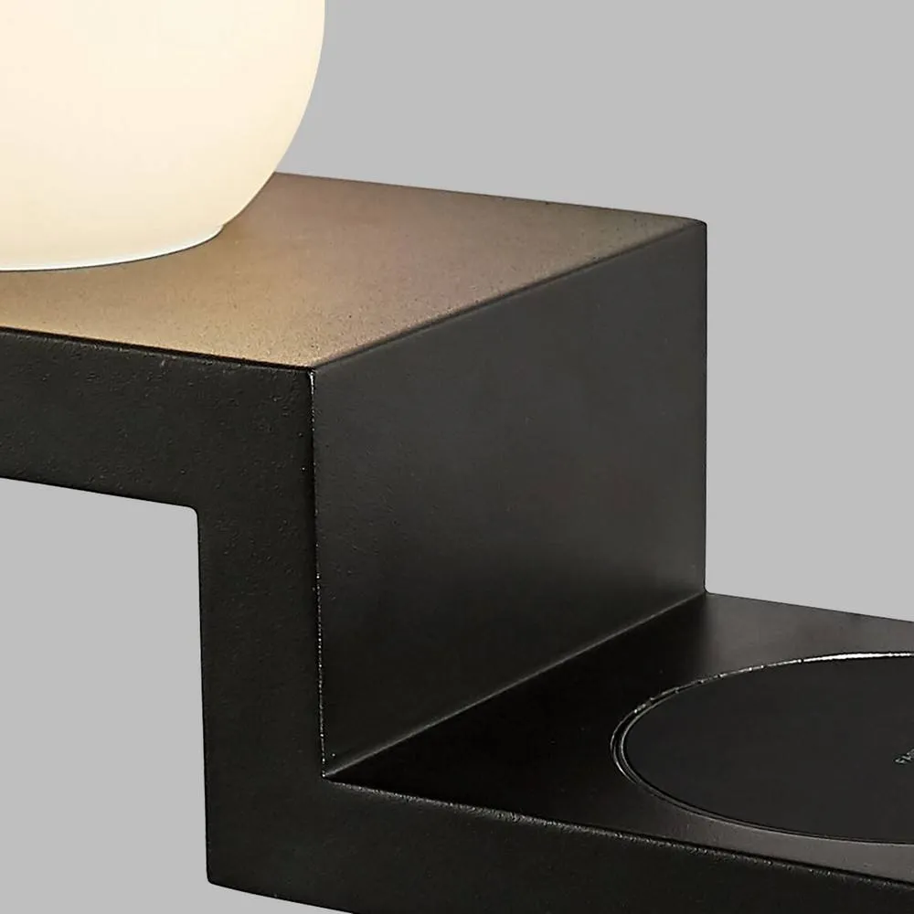 Netlighting Zanzibar Wall Lamp Sand Black 6W 470lm LED Induction Charger 5