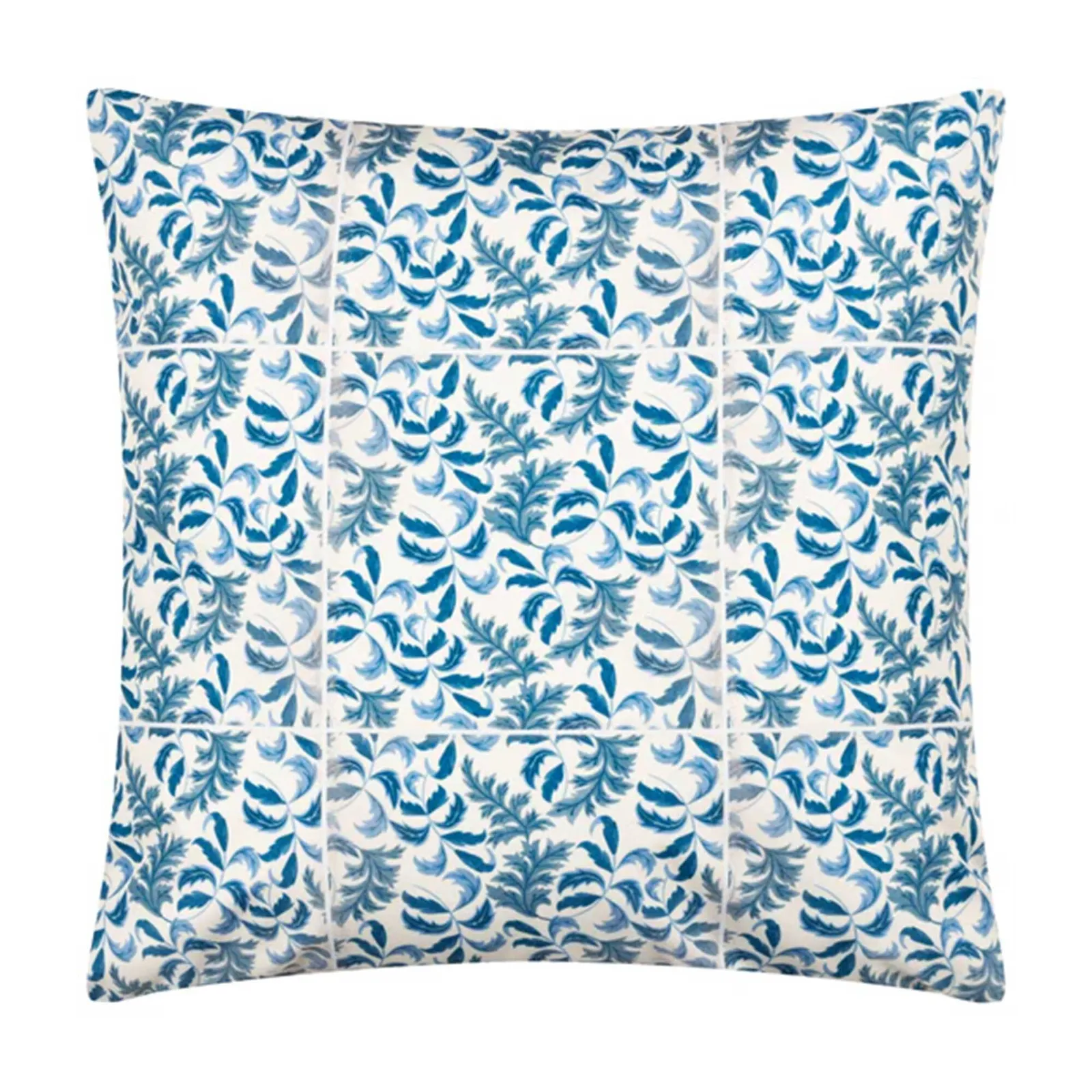Blue Leaf Outdoor Cushion, Square | Barker & Stonehouse