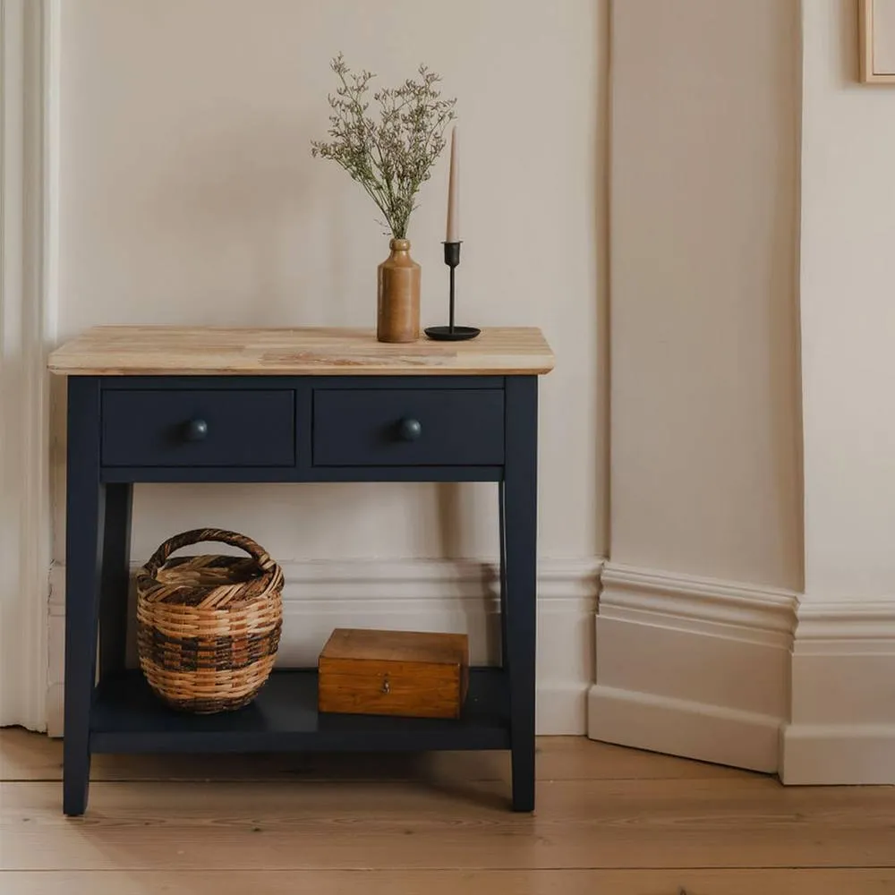 Statement Furniture Florence Console Table with 2 Drawers in Navy 1