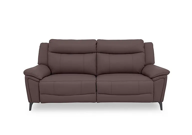 Panache Leather 3 Seater Power Recliner Sofa with Power Headrests and Heated Seats