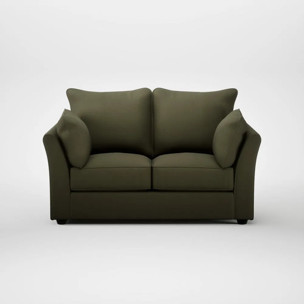 Heal's Tailor 2 Seater Sofa Smart Cotton Linen Myrtle Black Feet 2