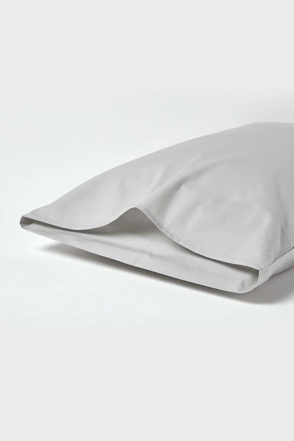 Homescapes Egyptian Cotton Housewife Pillowcase 200 TC, King Size in Silver 3