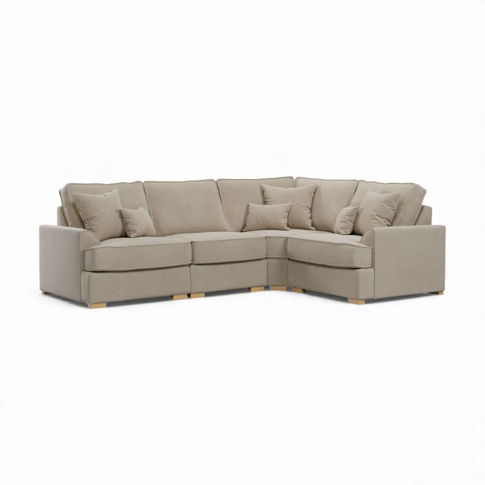 The Great Sofa Company Ophelia Right Hand Facing Chenille Corner Sofa in Stone 2