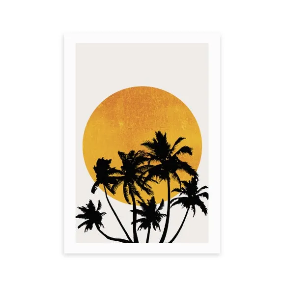 East End Prints Miami Beach Sunset Print by Kubistika 2