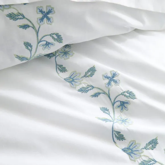 Birtley Embroidered 100% Cotton Duvet Cover & Pillowcase Set 3