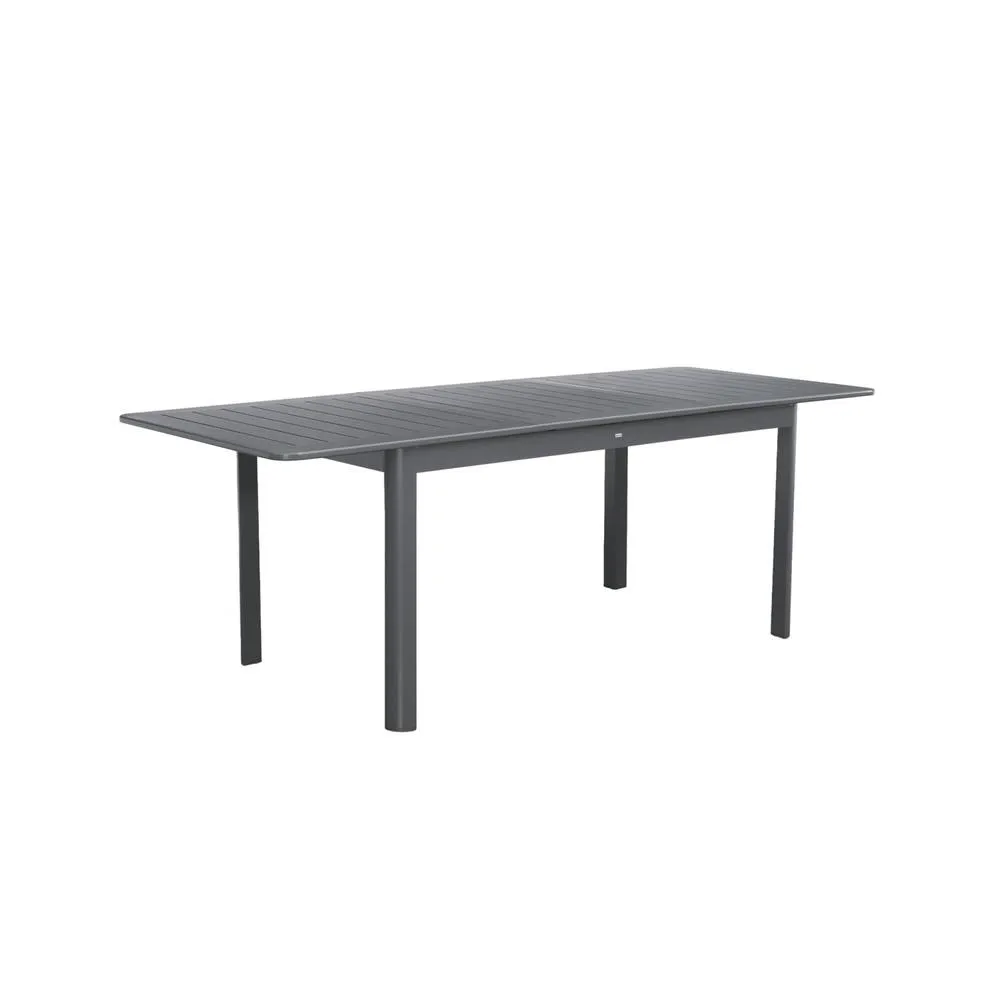 sweeek 6-seater extendable aluminium garden table in Dark Grey 2