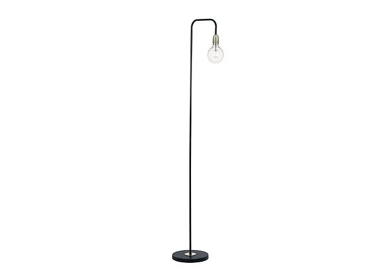 Kiefer Floor Lamp - Black & Antique Brass