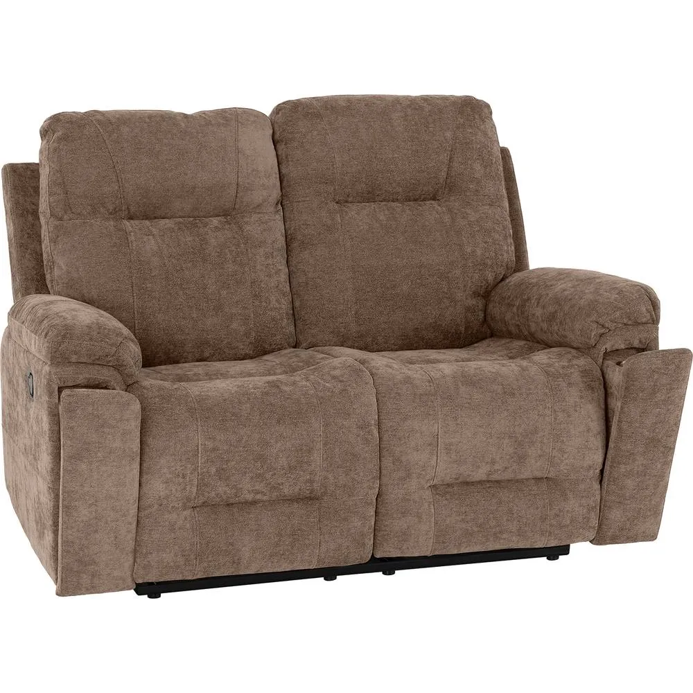 Seconique Guildford 2 Seater Recliner Sofa - Antelope Brown Fabric 4
