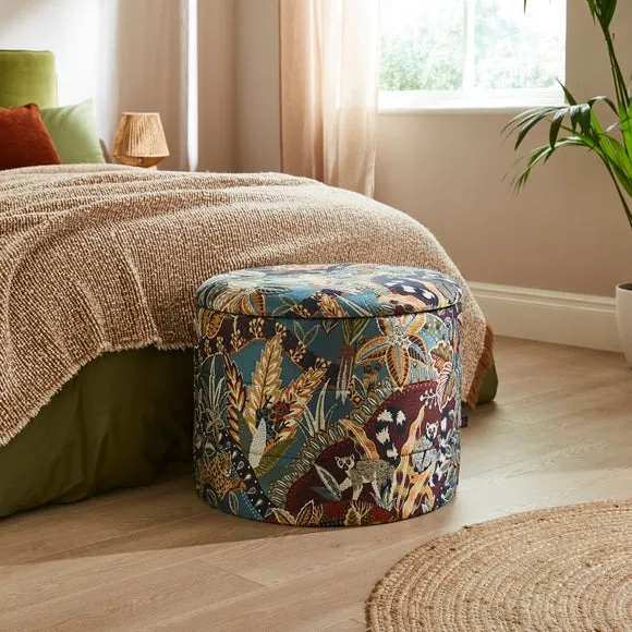Natures Exhibitionist Round Storage Ottoman