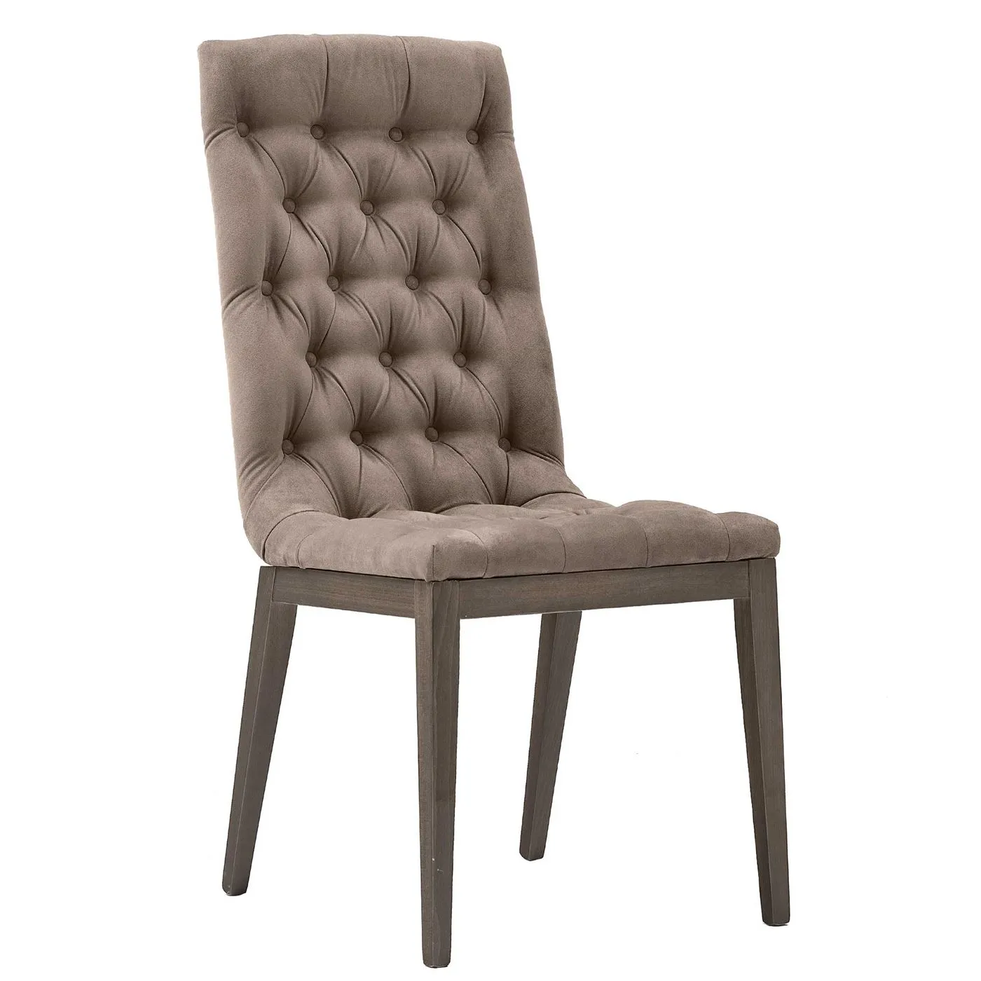 Vinci Capitonne High Back Chair, Scarlet Light Taupe