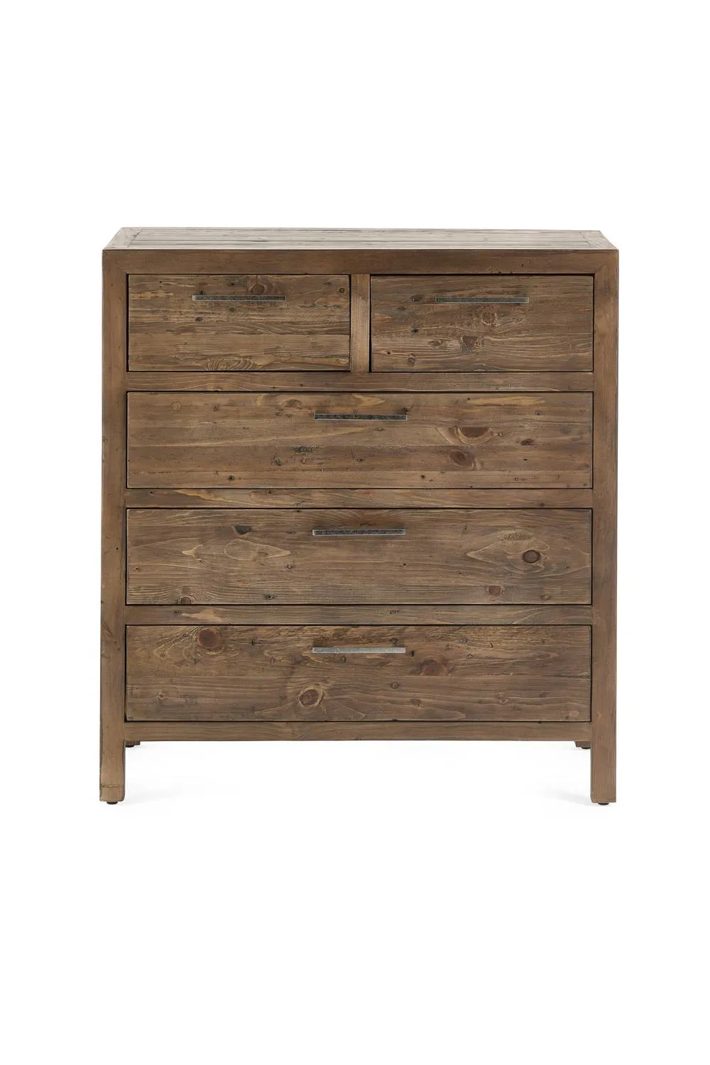 Julian Bowen Heritage 5 Drawer Chest (3+2) in Brown 4