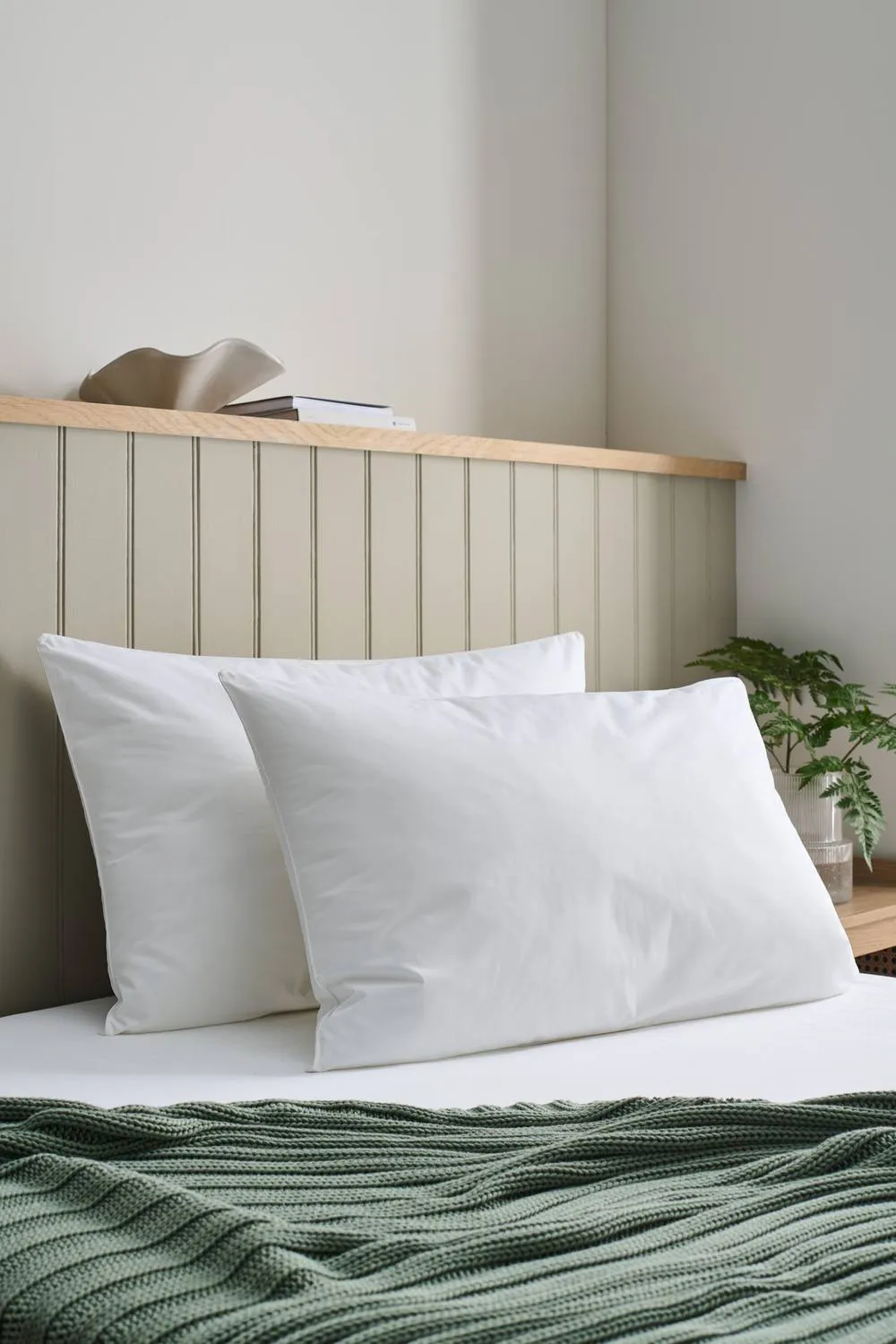 CHRISTY 'Cloud Loft' Luxurious Micro Loft Medium Firm Pillow Pair in White