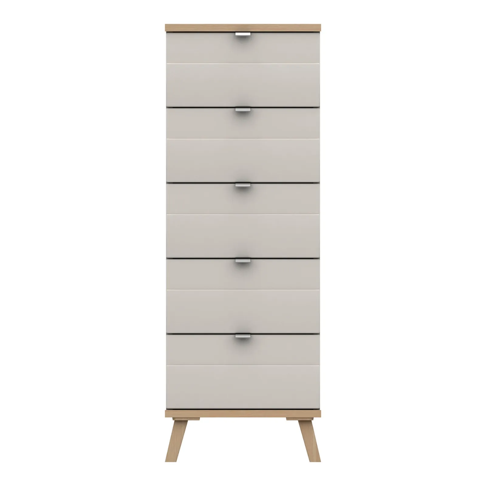 Murray 5 Drawer Tallboy Off White
