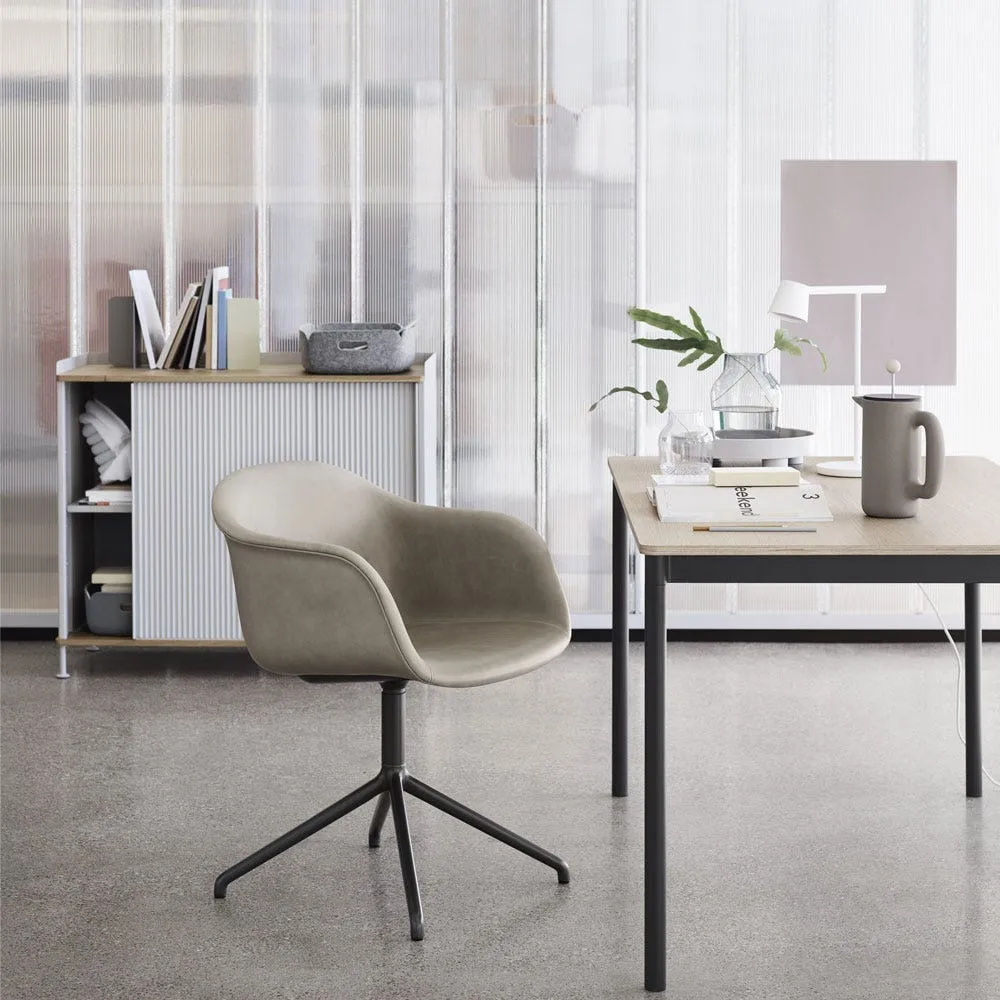 Muuto Enfold Tall Sideboard Dusty Green and Oak 4