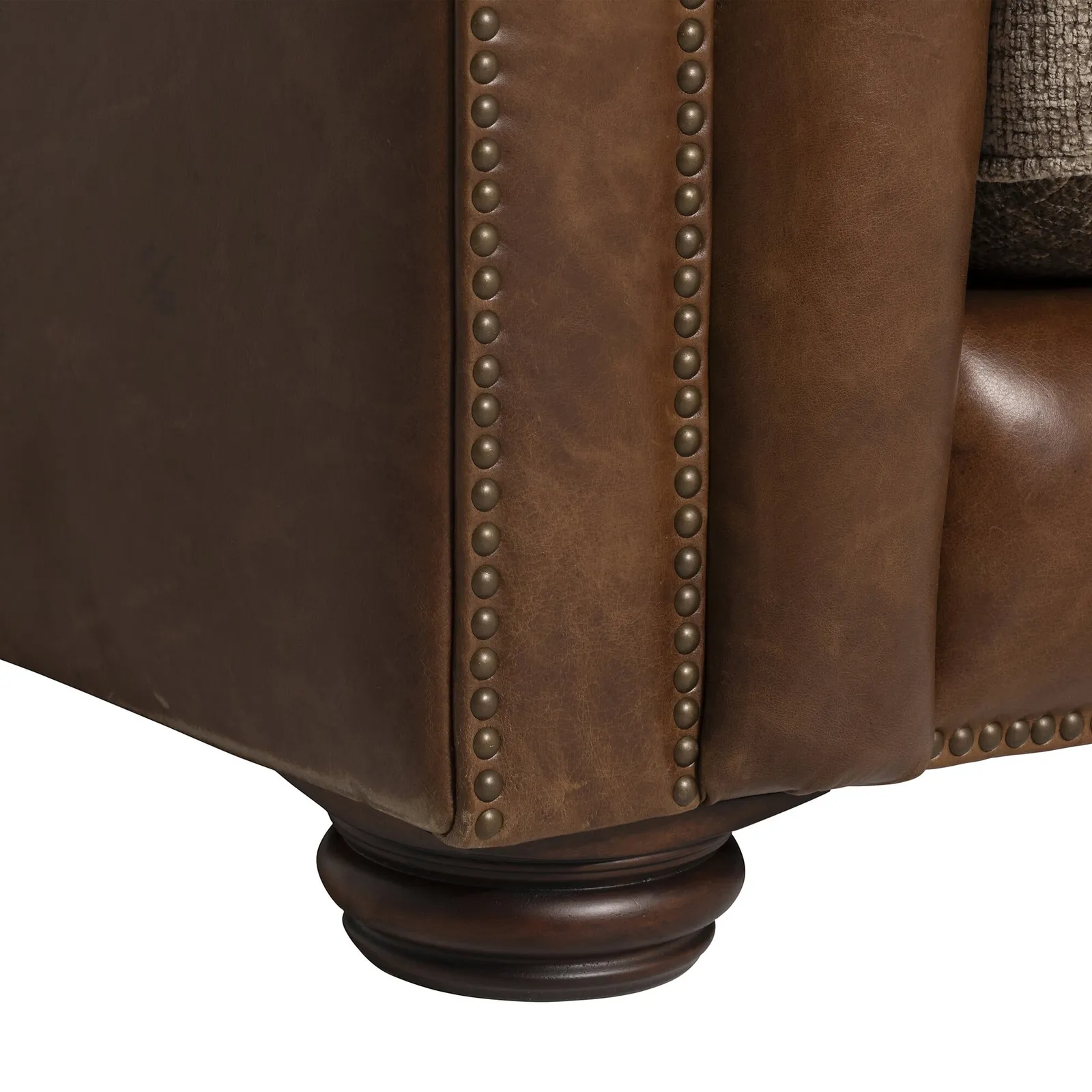 Taunton 1.5 Seater Sofa, Brown Fabric & Leather | Barker & Stonehouse 4