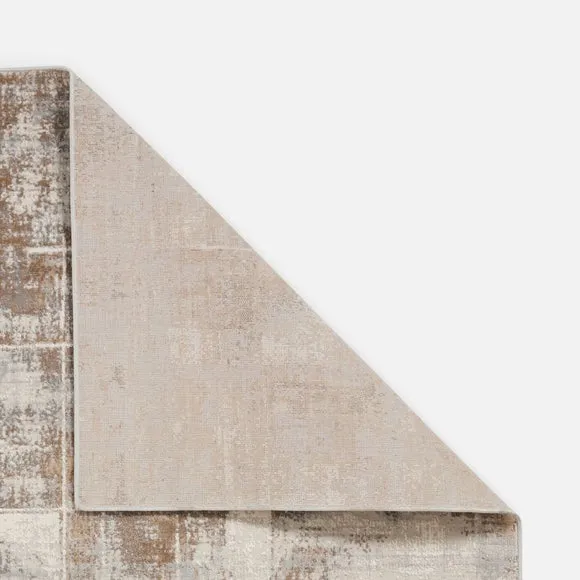 Abstract Distressed Natural Rug 3