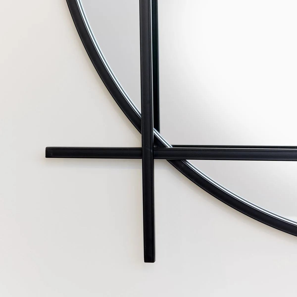 Melody Maison Large Round Black Wall Mirror 97cm X 97cm 4