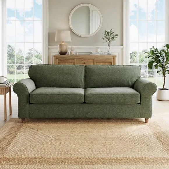 Flori Chenille Soft Texture 4 Seater Sofa 1