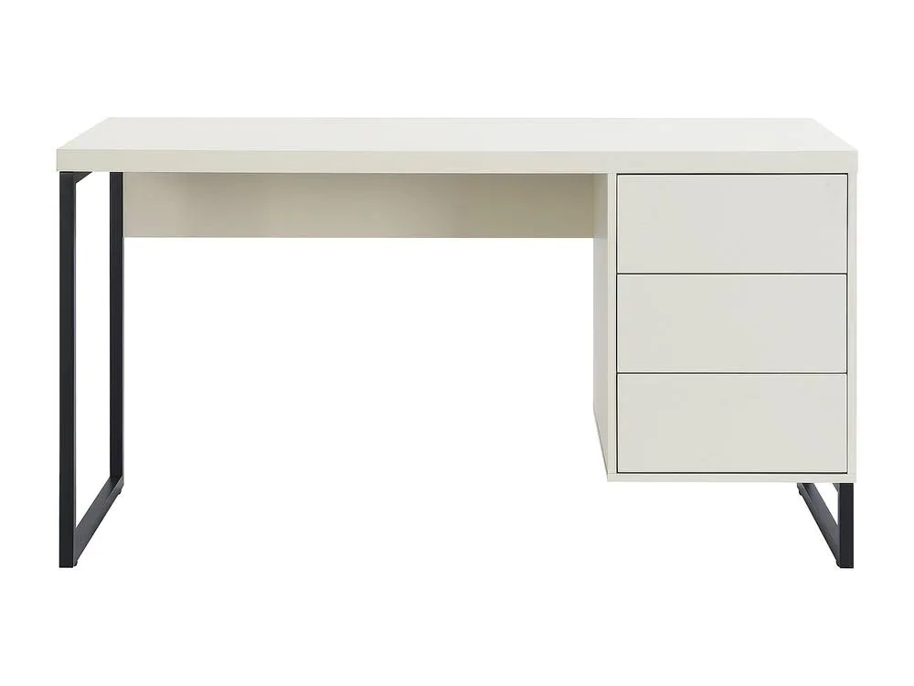 Vente-unique Desk With 3 Drawers - MDF & Metal - Beige & Black - TIMFIA 5