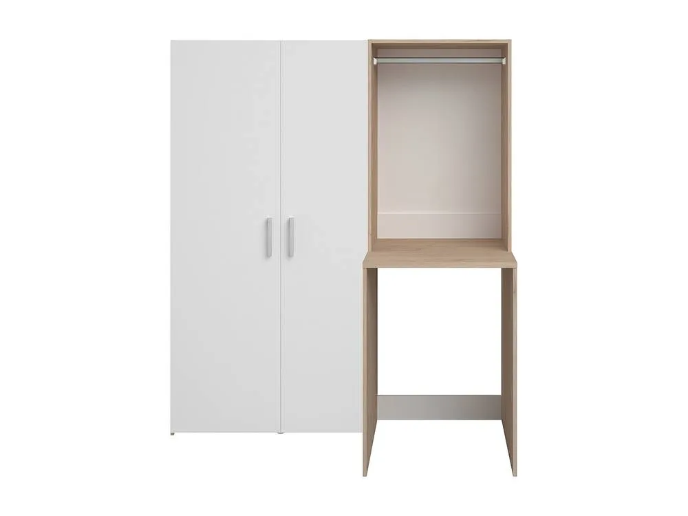 Vente-unique Laundry Unit With Wardrobe & Double-Door Cabinet - Light Natural and in Light Oak 4