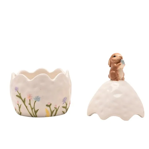 Eggstraordinary Gift Co. Bunny on Egg Trinket Box 2