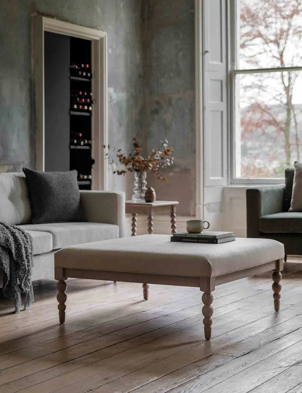 Gallery Direct Artisan Wood Rectangular Coffee Table Beige Mix