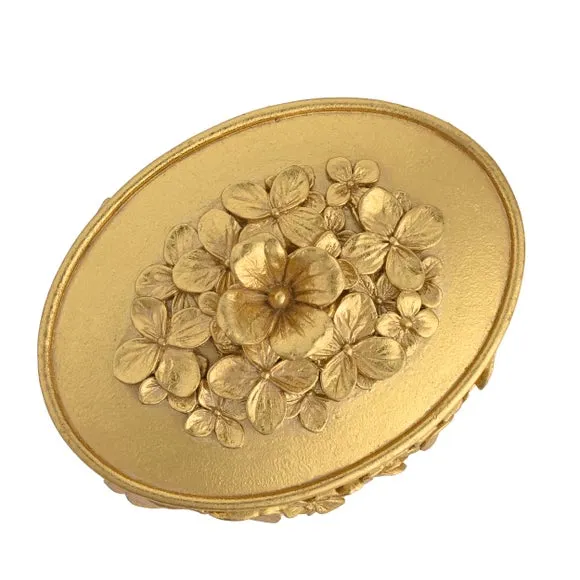 Hestia Gold Flower Trinket Box 3