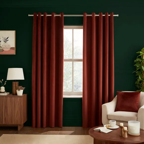 Luxe Velour Eyelet Curtains (Blackout Available) 2