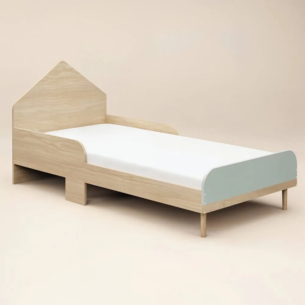 Flair Noah Single Bed Oak in Green 5