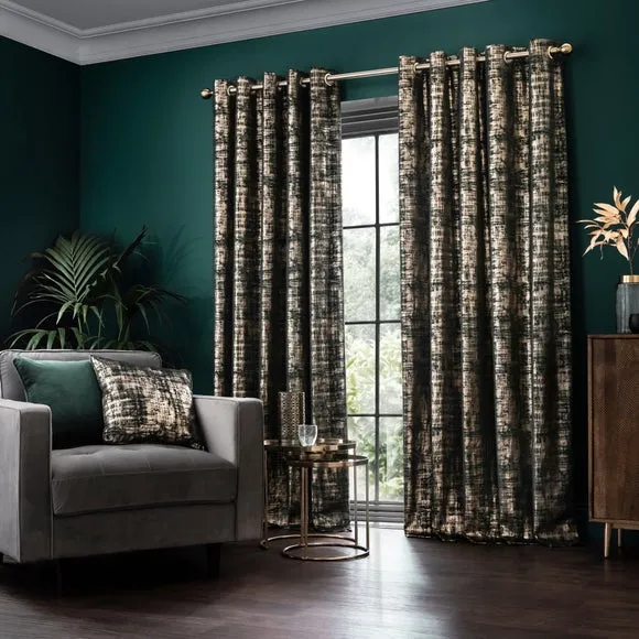 Romano Velour Eyelet Curtains (Blackout Available) 2