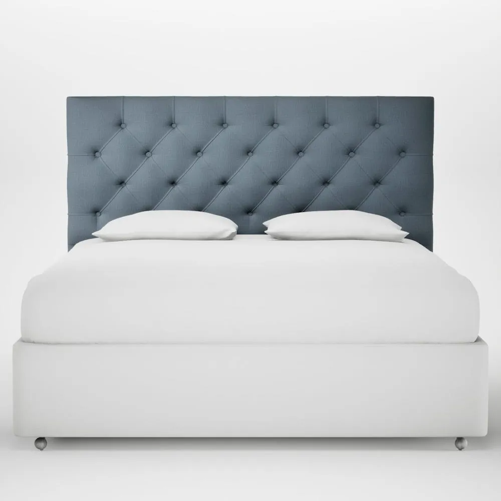 Heal's Balmoral Headboard Lift Storage Super King Smart Cotton Linen Celestial